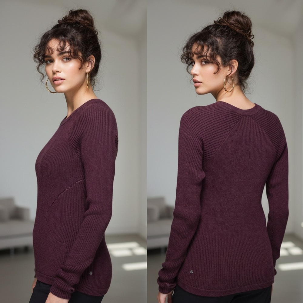 Lululemon Sweater The Better Heathered Bordeaux